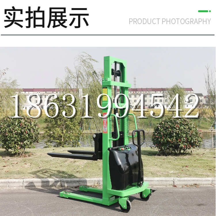 定日县电动叉车堆高车液压铲车电瓶1吨2吨站驾步行式小型全自动叉车